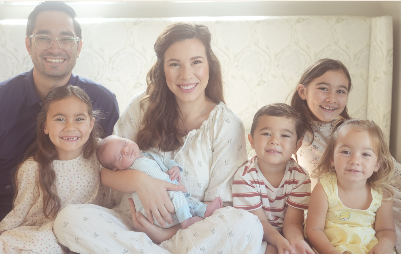 Doug and Hayley Johnson with their five children